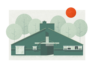 Venturi architecture building cat forest house illustration robert venturi sun texture tree window