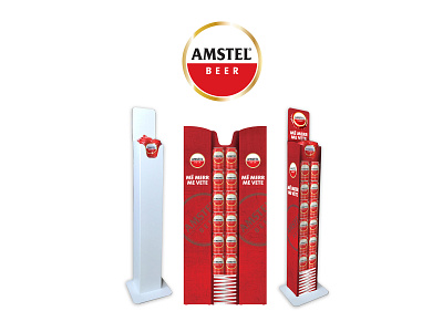 Amstel 4pack alcohol amstel beer beverage drink equipment fourpack graphic design marketing product design red