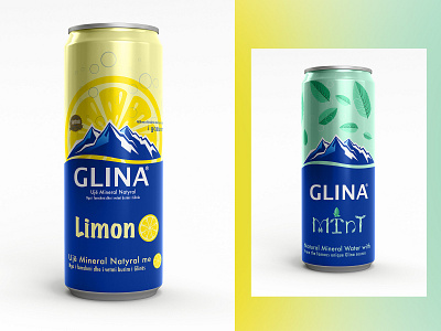 Glina Can beverage branding can candesign graphic design logo product product design sparkling sparkling water water