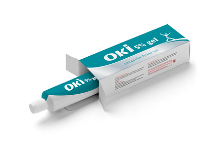 Oki Gel Medicine 3d blue dompe gel graphic design italian italy medicine mockup oki okitask package pharmaceutical pharmacy product