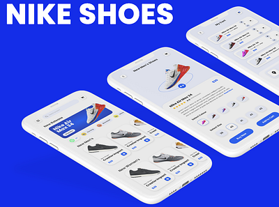 E Commerce App UI Design for Nike Shoes android application design app design in adobe xd e commerce app ui ux design iphone app design iphone ui ux design login ui ux design mobile app ui ux design ui user interface