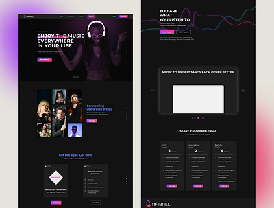 TIMBREL - Landing Page ui