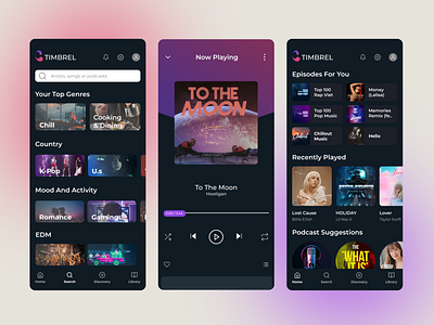 Music app ui