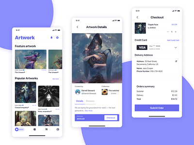 Artwork - Mobile App ui ux visual