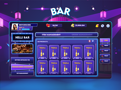 zzBar | game mobile design ui ux visual