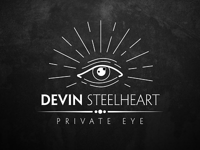 Devin Steelheart Logo eye logo noir private eye