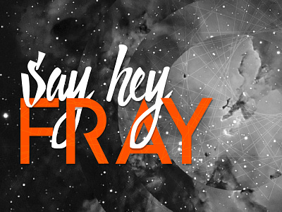 SayHeyFray Logo brand logo script space