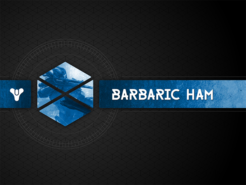 Barbaric Ham Twitch Brand pattern hexagon twitch logo brand