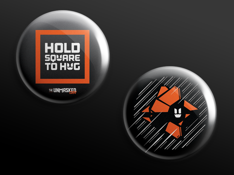 UNMASKED Clan Buttons guild clan gaming playstation ghost destiny black orange buttons