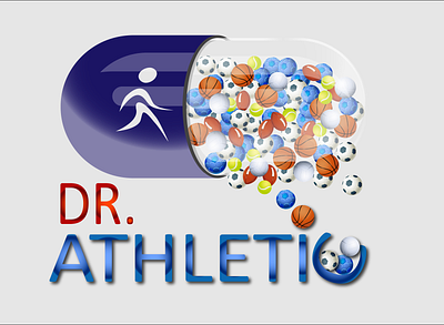Dr. Athletic ai athletic balls capsule doctor drug illustration medicine sports vector
