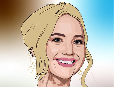 Jennifer Lawrence ai basic celebrity illustr illustration jennifer lawrence project simple vector art