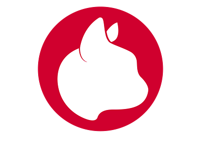 Cat cat clean design illustration logo red solid