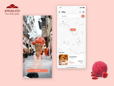 Icecream app app application design gelato icecream ux