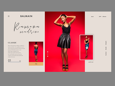 Fashion promo page design product page ui ux web webdesign