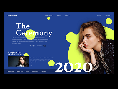 Academy Cesar Promo animation cinema design ui ux web web design