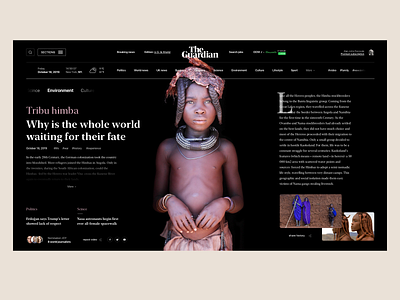 theguardian Digital Newspaper design new york news tribu ui uk ux web world
