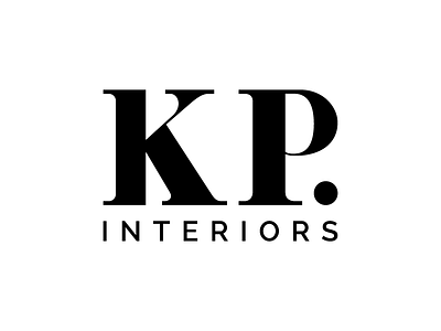 KP Interiors Logo branding finnish design home decor interior design kp logo logotype