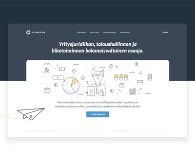 Konnektor 2017 hero homepage illustration landing ui design web design