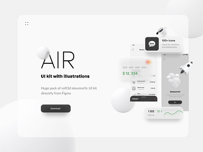 Air - UI kit for Figma air design free icons illustration mobile mobile app mobile app design ui kit uidesign