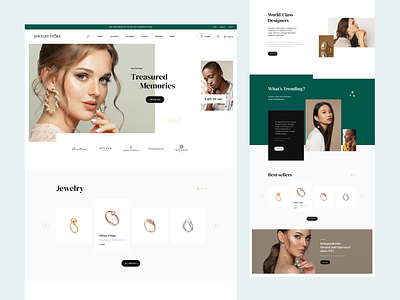 Jewelry Store 💎 beauty brand design e-commerce ecommerce hero homepage jakubowski jewellery jewelry light onepage poland shop store ui ux web webdesign women