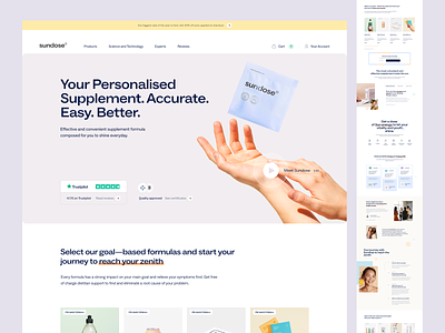 Sundose° 2022 clean design dilemma ecommerce healthy minimalist pastel colors poland product shopping store sundose supplement trends ui ui design ui trends ux web design