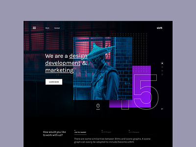 Project Showcase 19 - Creative studio branding design gradient homepage landing page typography ui ux web website