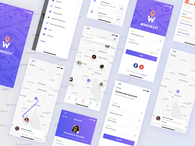 Wherezit Tracking App activity activity tracker analytic android design ios mobile mobile app tracking ui ux