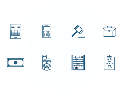 Konnektor Iconography branding finance icons law minimalistic