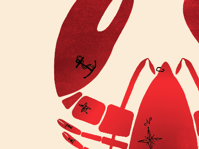 Working on something silly illustration illustrator lobster nautical tattoos