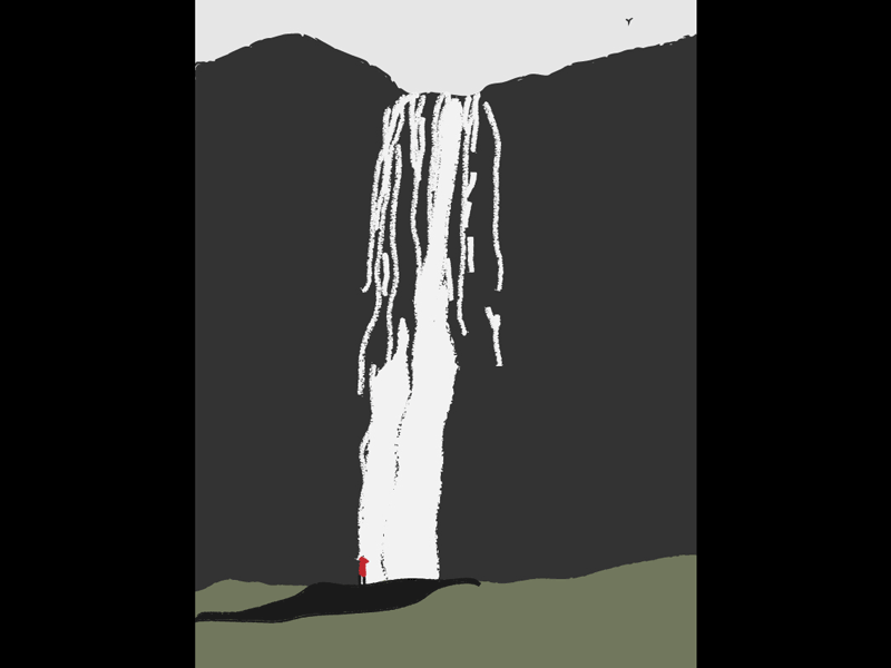 Seljalandsfoss after effects animation cel cel animation iceland retro supply co waterfall