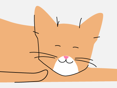 snoozin kitty cat cats illustration sleeping