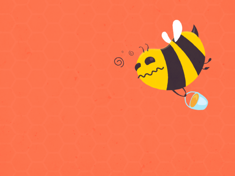 Drunk Bee animation bee berg character design motion smooozy torba