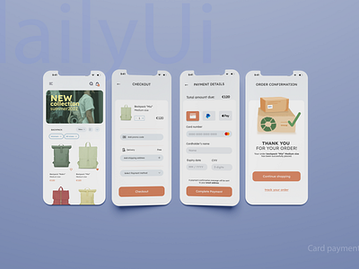 Card Checkout payment - UI app dailyui design figma illustration input interaction ui