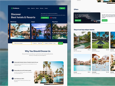 Hotel booking landing page