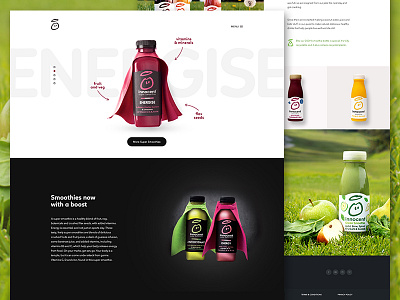 Innocent Redesign Concept concept design drink landingpage metro page redesign screendesign smoothie ui ux webdesign
