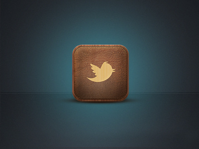Twitter Leather App Icon app icon leather twitter