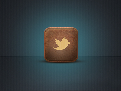 Twitter Leather App Icon