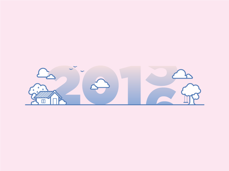 Happy New Year! free throw home icon illustration new year transition