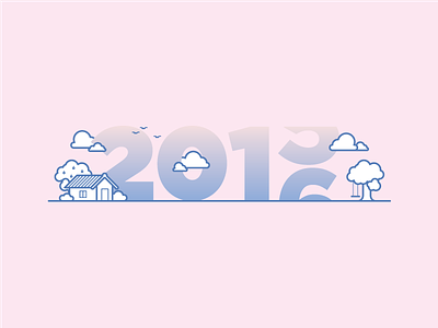 Happy New Year! free throw home icon illustration new year transition
