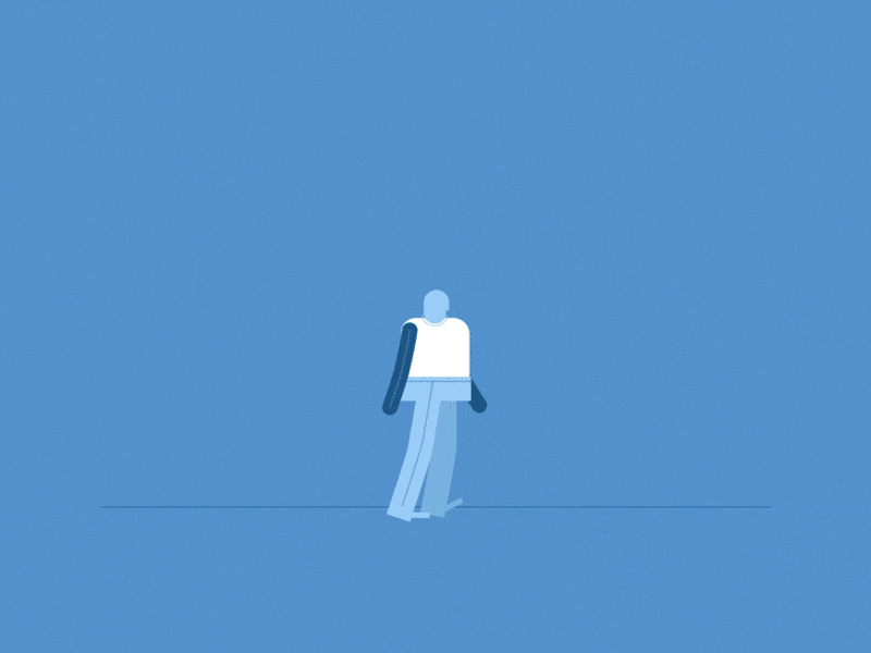 stroll animation blue character character concept illustration