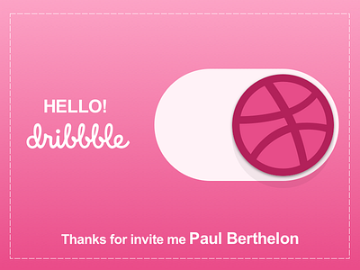 Hola / Hello! Dribbble debut first shot hello invitation thanks ui design
