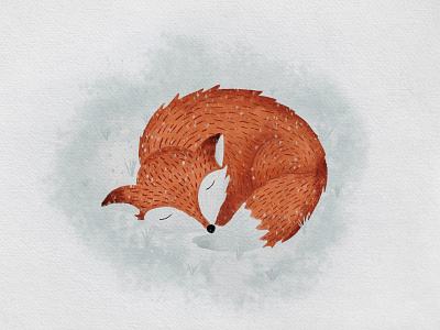 S W E E T D R E A M S animal design drawing fox fox illustration foxy illustration ipad ipadpro orange procreate