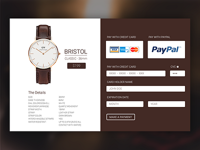 Daily Ui - #002 Credit Card Checkout