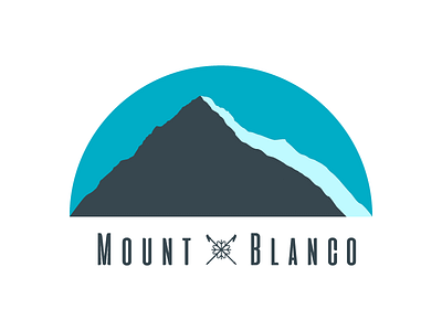 08/50 Ski mountain logo Mount Blanco blue challenge dailylogochallenge design gray logo logo challenge logo design mount blanco mountain ski