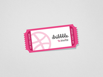 Dribbble Invite giveaway! // TAKEN branding design dribbble dribbble invite dribbble invite giveaway flat flatdesign illustration illustrator invite invite design invite giveaway pink ticket vector