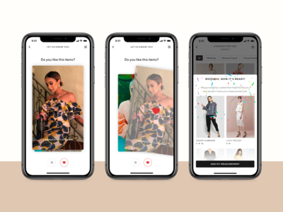 ❤️ Style Theory - Personalization affordance clean confetti e commerce fashion app grid view luxury app personalizations real project recommendations rent fashion app saas signifier usability testing user interface