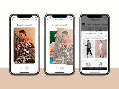 ❤️ Style Theory - Personalization affordance clean confetti e commerce fashion app grid view luxury app personalizations real project recommendations rent fashion app saas signifier usability testing user interface