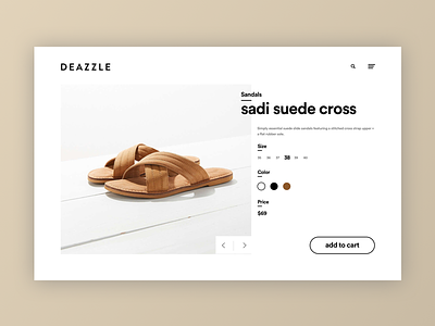 Deazzle Shoe - Product Details clean clean website fashion fashion industry indonesia landing page medan minimalist minimalist website shoes website white
