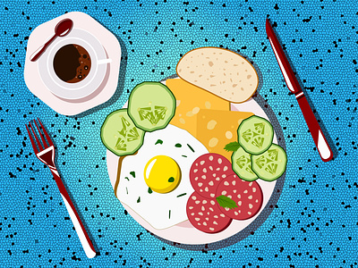Завтрак туриста design illustration vector