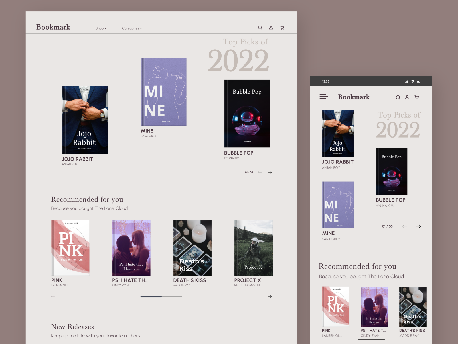Bookmark Online bookstore website design by Lavanya Maddala on Dribbble